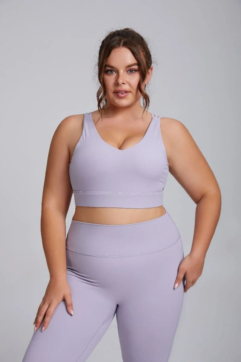 Plus Size High Support Shockproof Yoga Bra - Imagen 2