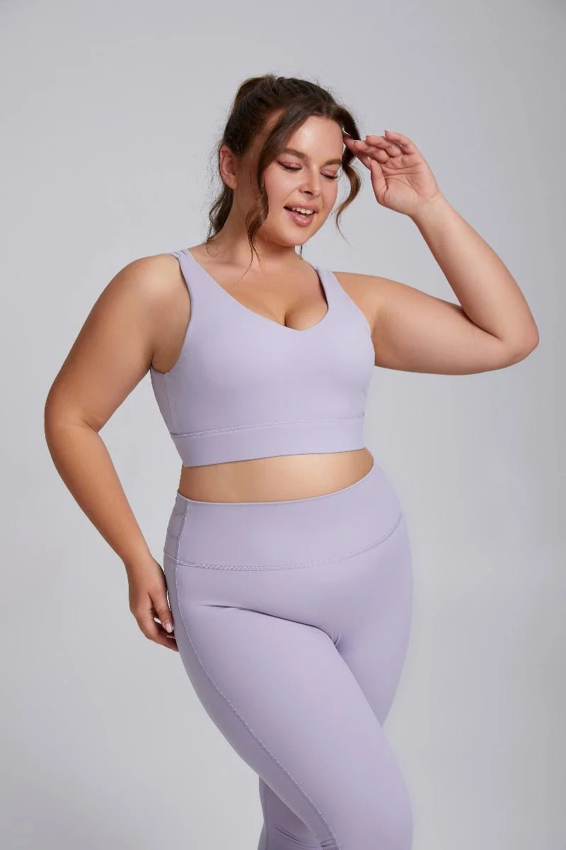 Plus Size High Support Shockproof Yoga Bra - Imagen 3
