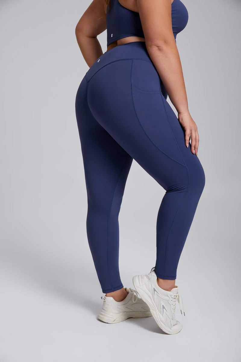 Plus Size Side Pocket Yoga Leggings - Imagen 3
