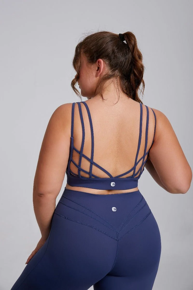 Plus Size High Support Shockproof Yoga Bra - Imagen 5