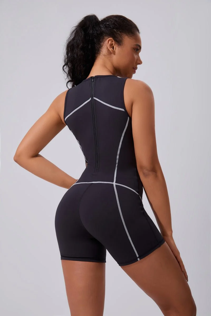 Sleeveless Zip-Up Yoga Jumpsuit - Imagen 7