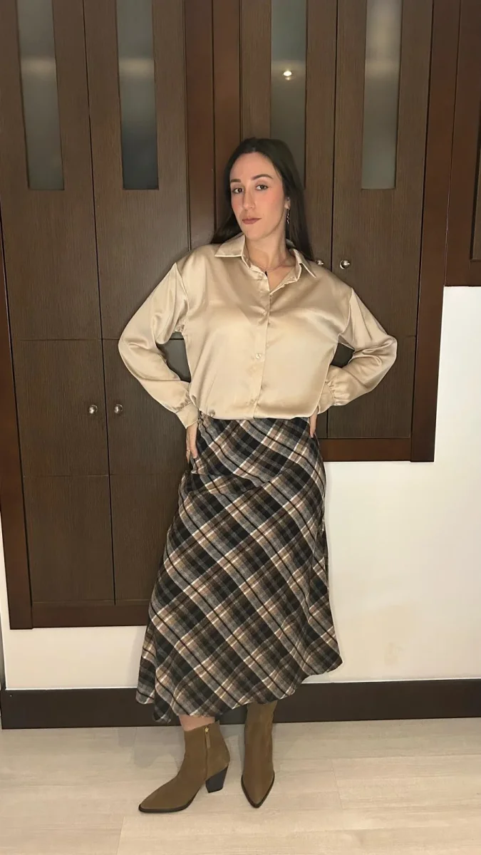 Falda Cuadros Franela - Imagen 2