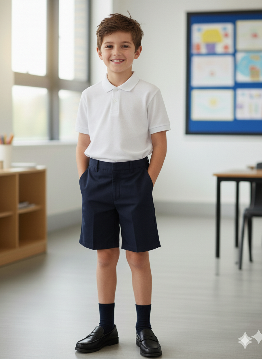 Polo blanco colegio