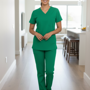 Casaca pico y pantalón verde