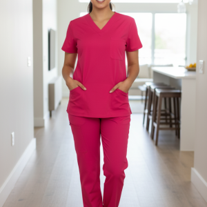 Casaca pico y pantalón fuxia