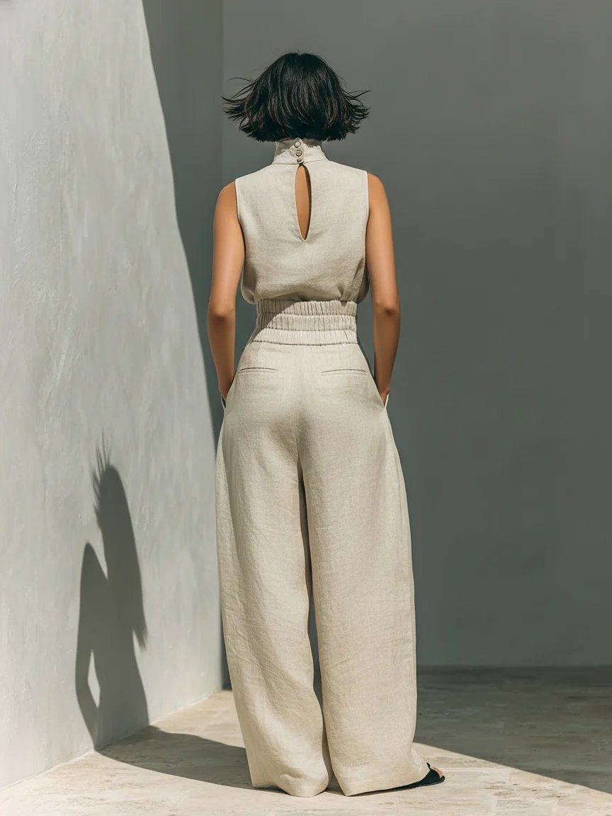 Conjunto Minimalista de Algodón y Lino - Maria - Imagen 6