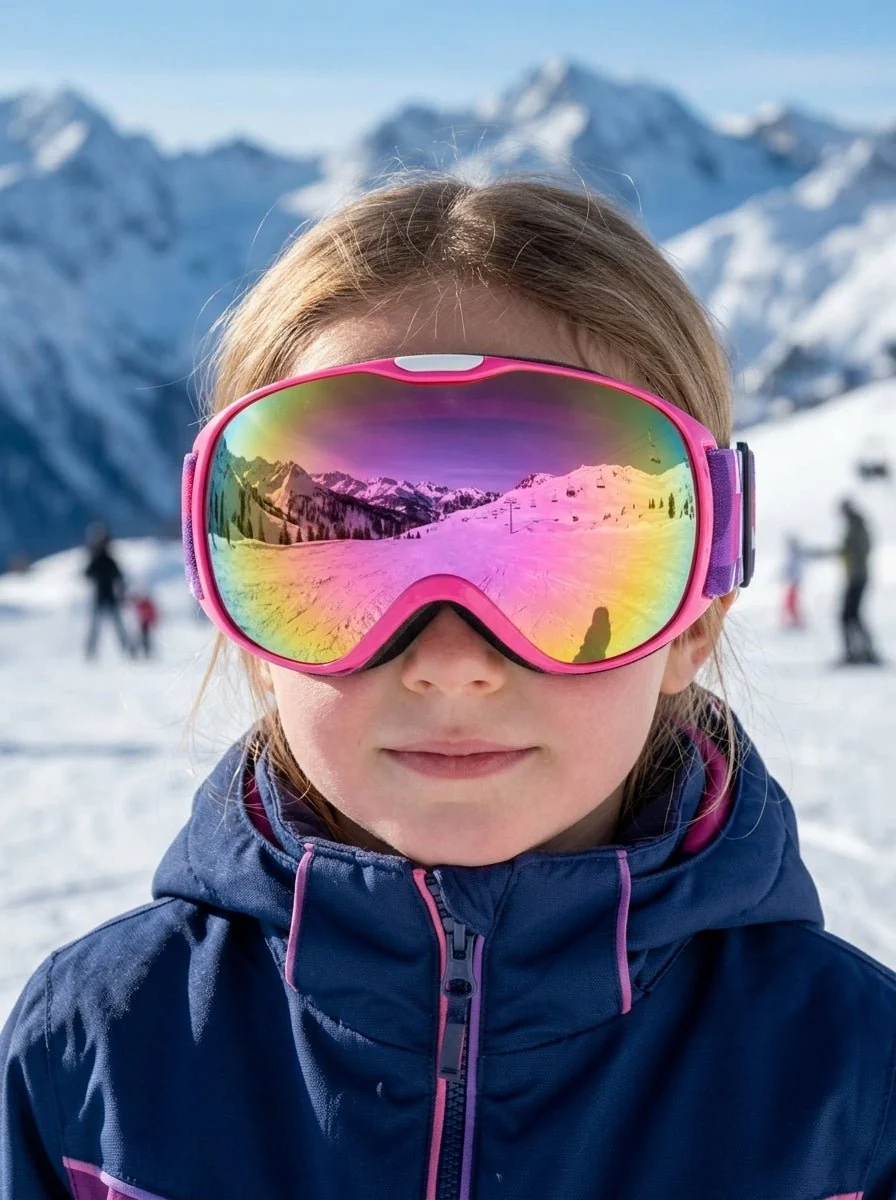 Children Double Layer Anti-Fog Spherical Ski Goggles - Imagen 3