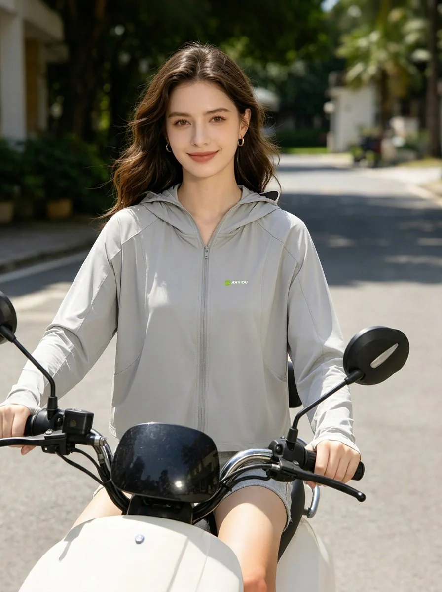Black Coated Cape UV Protection Jacket - Imagen 6