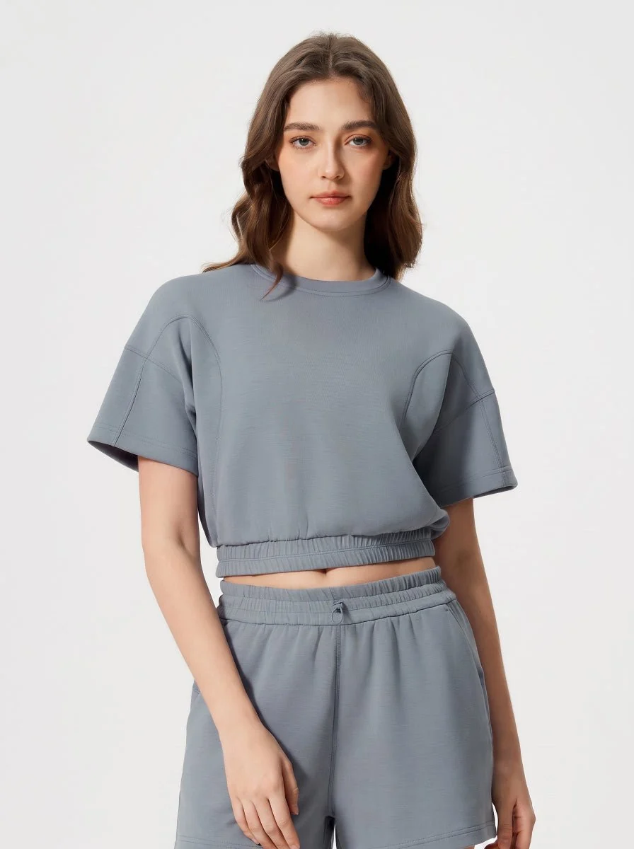 Cropped Air Layer Sweatshirt Tee - Imagen 8
