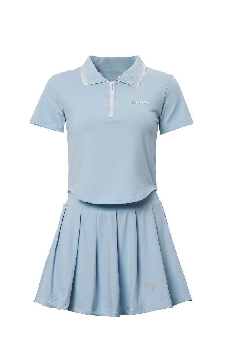 UPF 50+ Colorblock Polo Pickleball Skirt Set - Imagen 6
