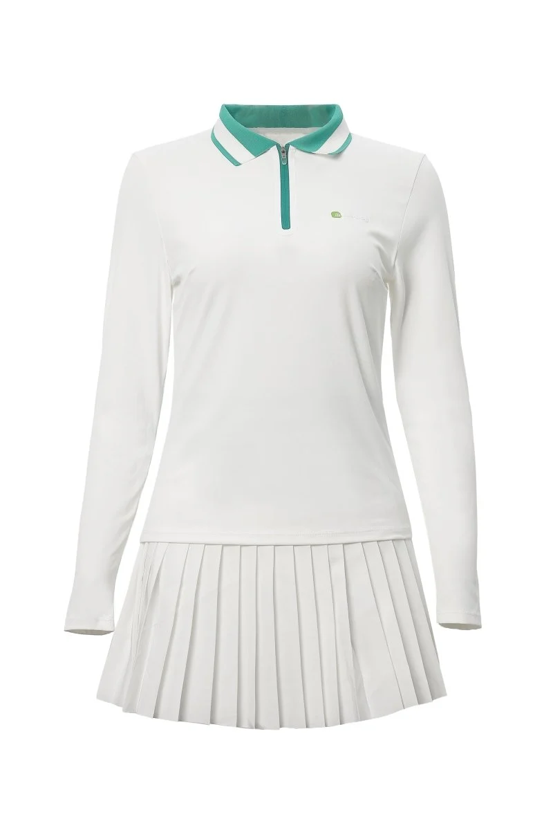 UPF 50+ Long-Sleeve Polo Pickleball Skirt Set - Imagen 6