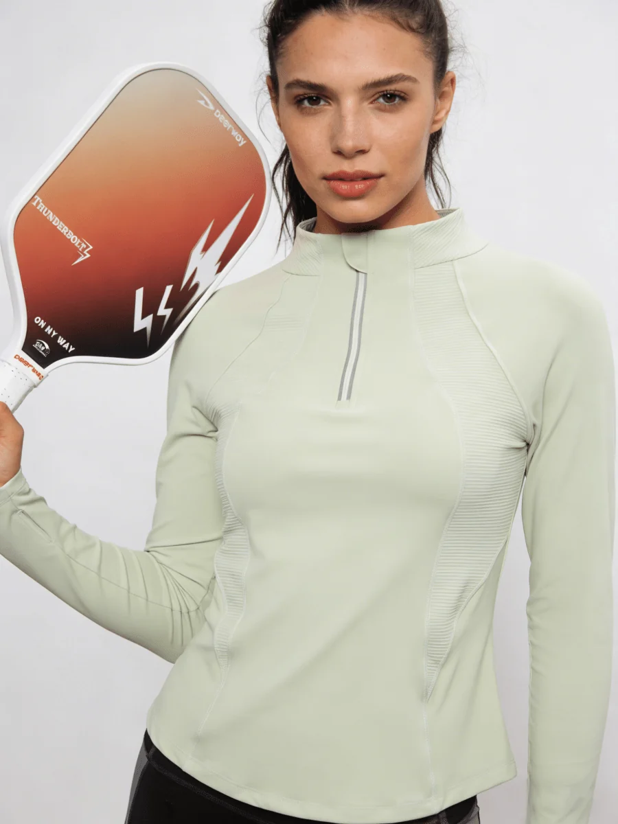 Half Zipper Yoga Top - Imagen 2