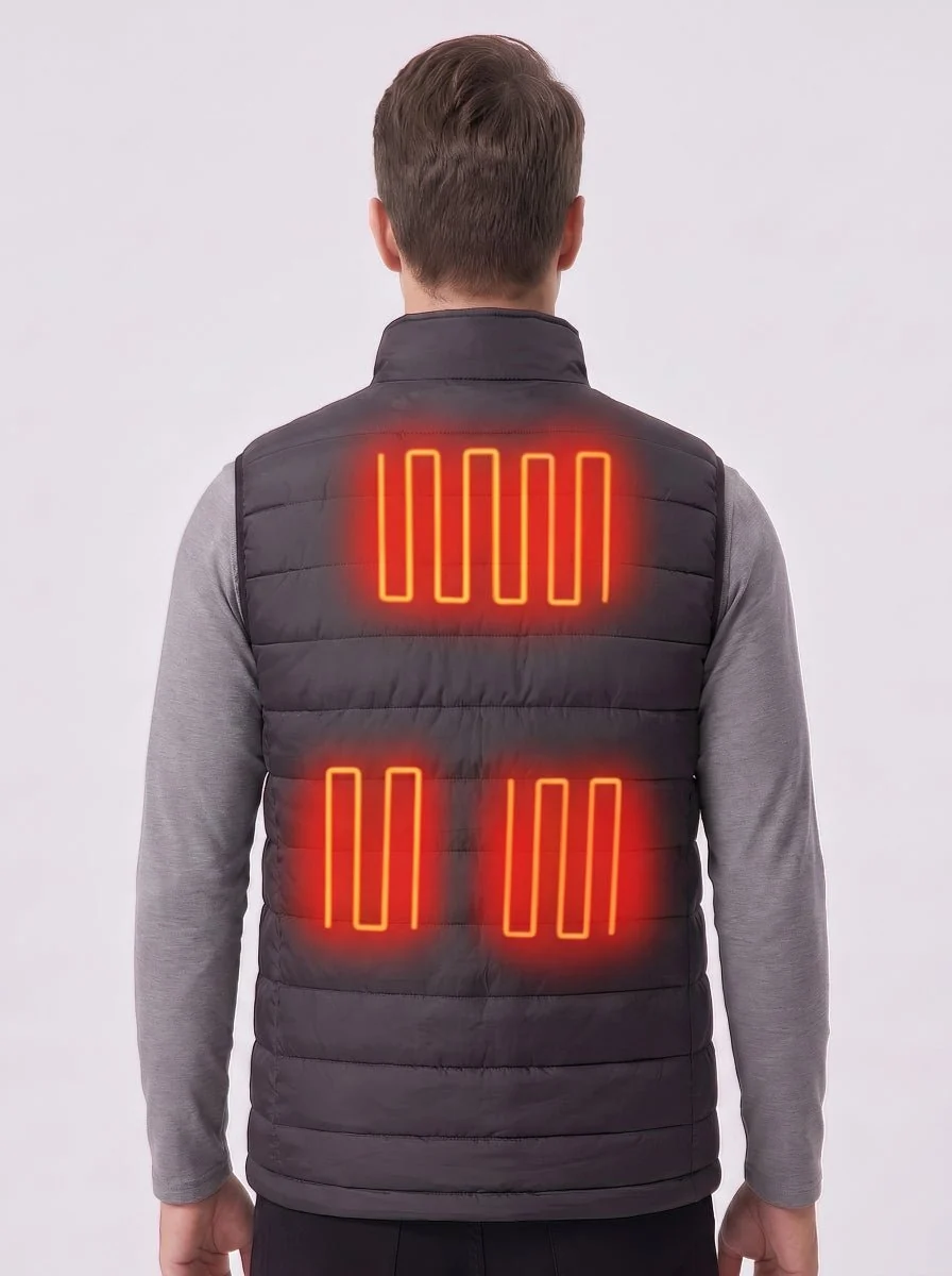 Men's Black Classic Heated Gilet - Imagen 7