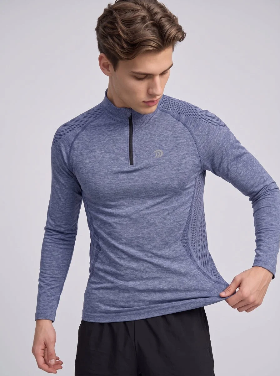 Men's Seamless Quarter Zip Sweatshirt - Imagen 8