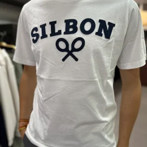 CAMISETA SILBON BLANCA LOGO GRANDE BORDADO