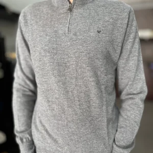 JERSEY SILBON CUELLO CREMALLERA GRIS