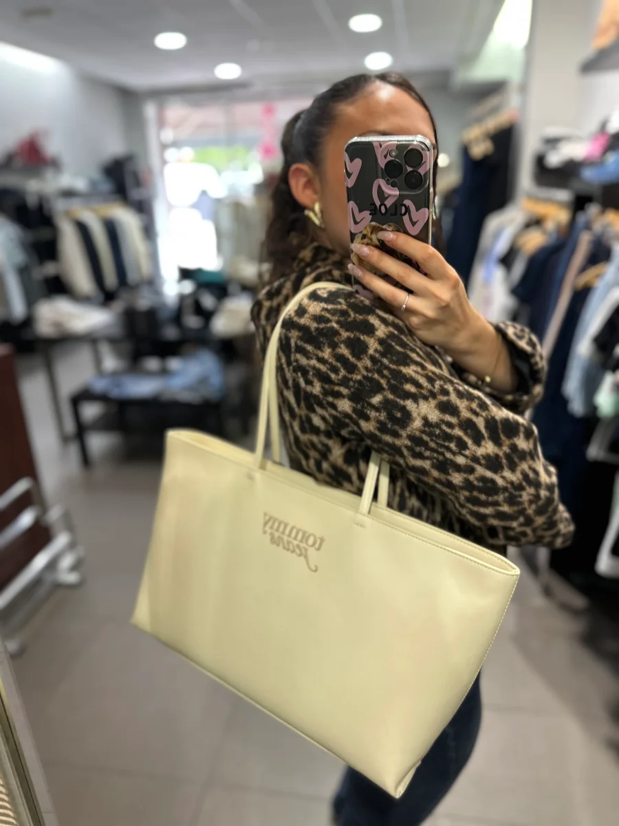 BOLSO TOMMY CREMA GRANDE - Imagen 3