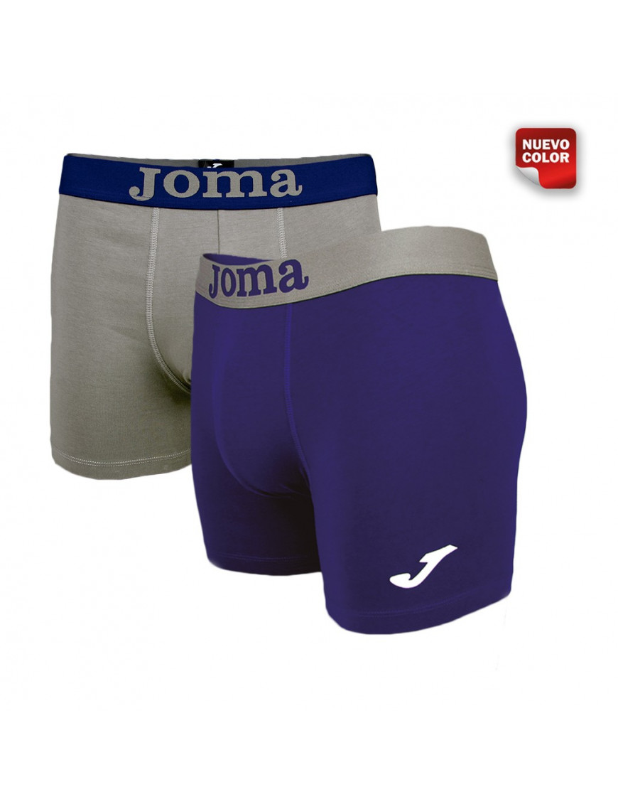 Pack 2 Bóxers Algodón Joma. JS102013. Azul/Gris - Imagen 3