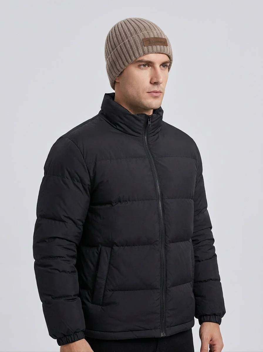 Men Rib Knit Beanie Hat - Imagen 8