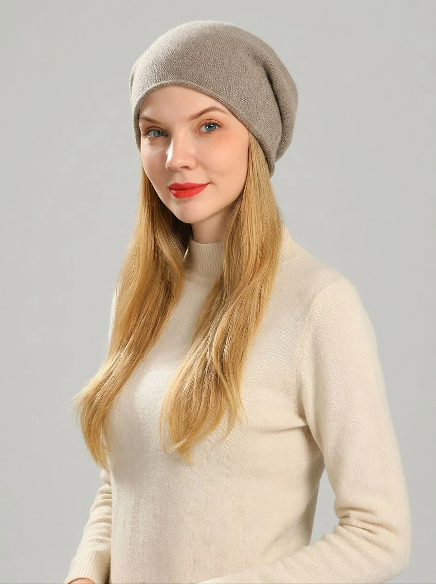 Women Slouchy Knitted Beanie Hat - Imagen 7