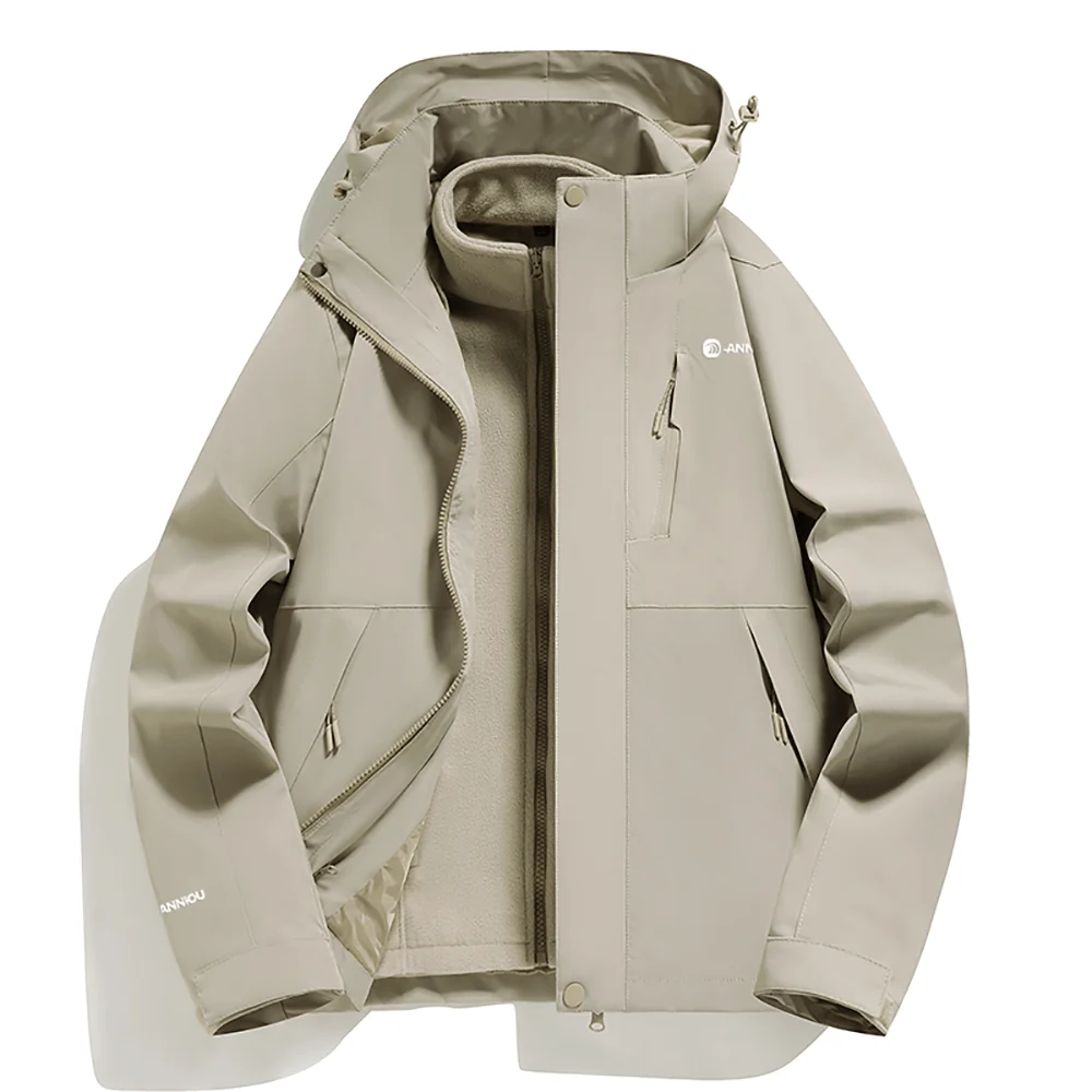 3-in-1 Removable Fleece Hiking Jacket - Imagen 4