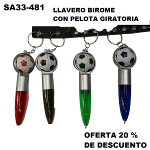 SA33-481 LLAVERO LAPICERA FÚTBOL 20% DE DESCUENTO MINIMO 12 UNIDADES