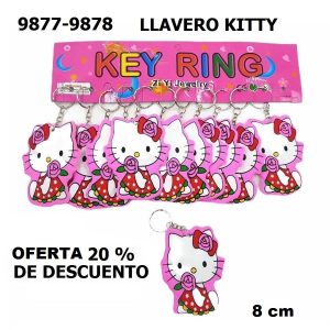 9878 LLAVERO KITTY 20% DE DESCUENTO MINIMO 12 UNIDADES