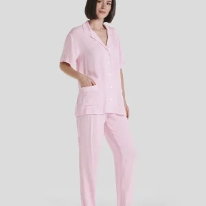 Pijama Mujer Largo Jaquard Topitos de Lohe. V253169