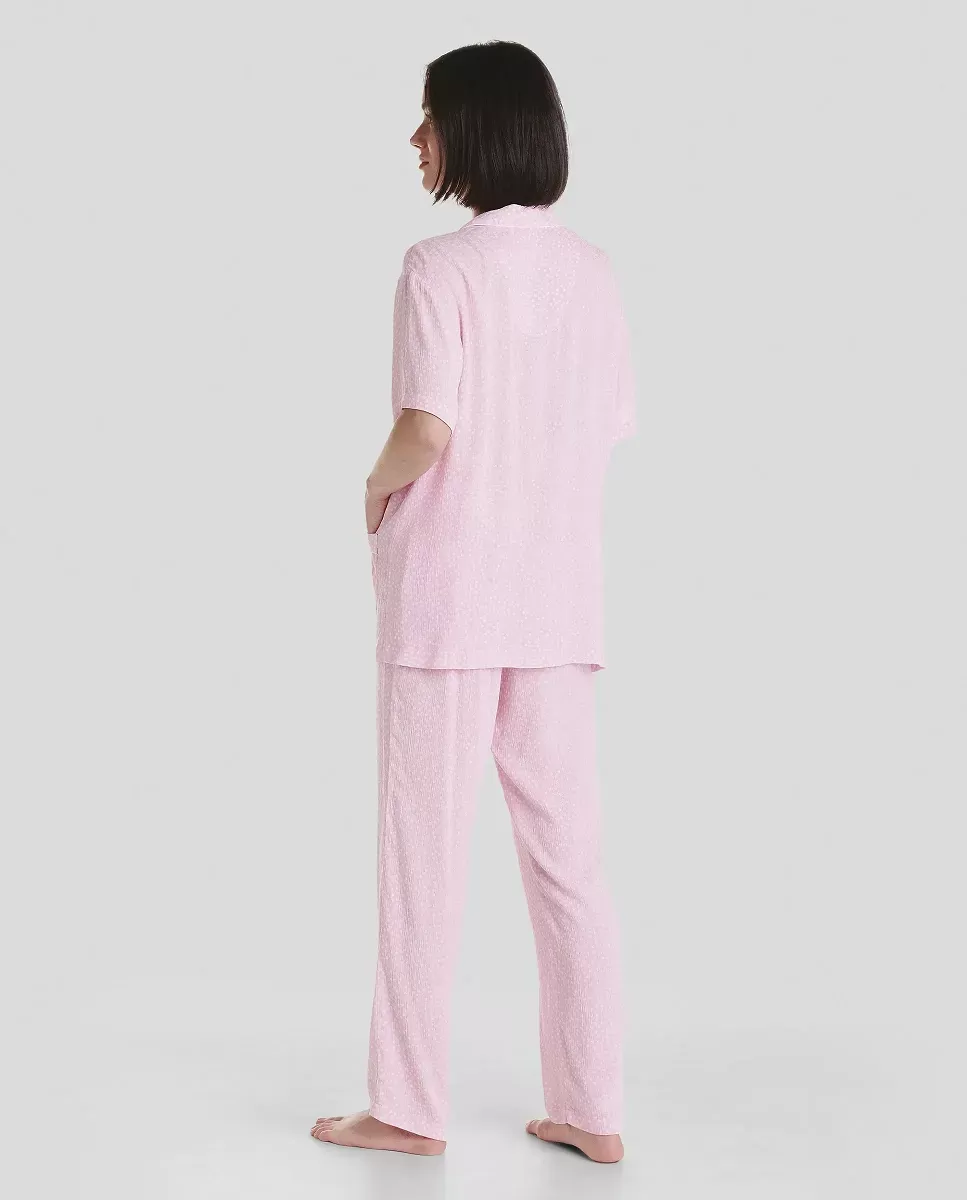 Pijama Mujer Largo Jaquard Topitos de Lohe. V253169 - Imagen 4