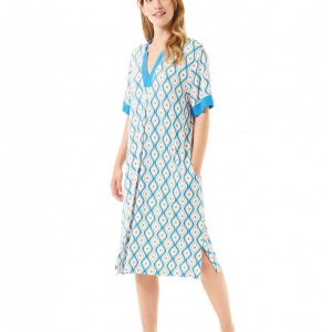 Vestido Verano Manga Corta Geométrico Viscosa Lohe