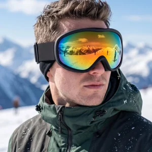 Large Field Magnetic Anti‑Fog Ski Goggles