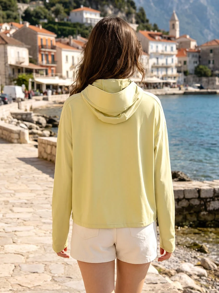Black Coated Cape UV Protection Jacket - Imagen 5