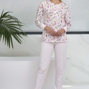 Pijama Manga Larga Estampado Hojas Muslher. 246005
