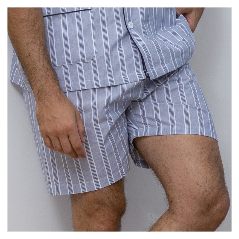 Pijama de Hospital Hombre Manga Corta Popelín de Muslher. 5637 - Imagen 4