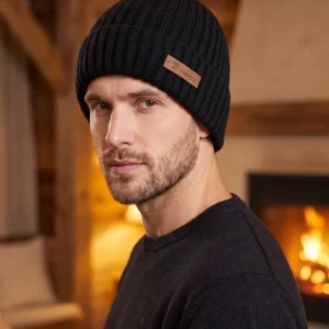 Men Rib Knit Beanie Hat