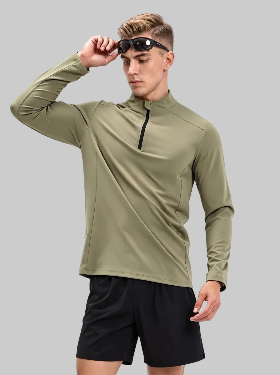 Quarter Zip Long Sleeve Sweatshirt