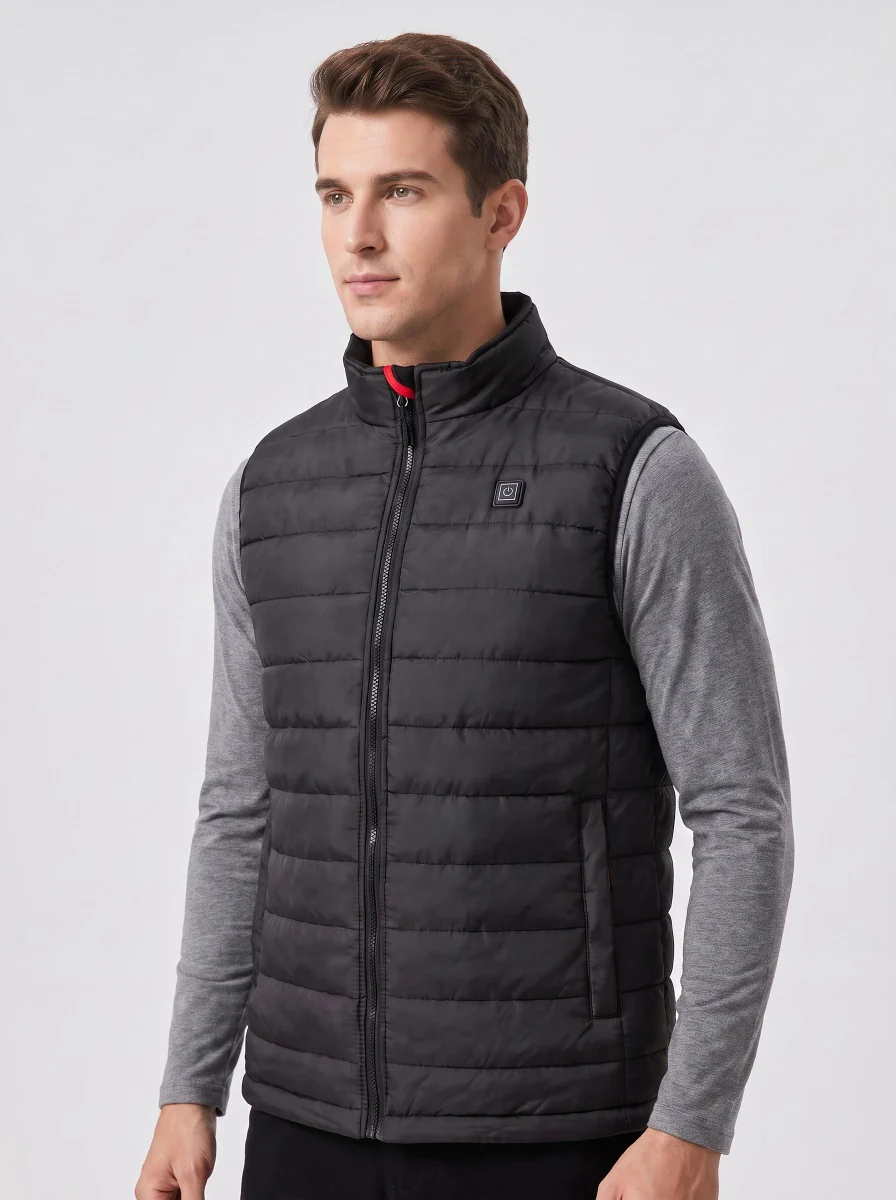 Men's Black Classic Heated Gilet