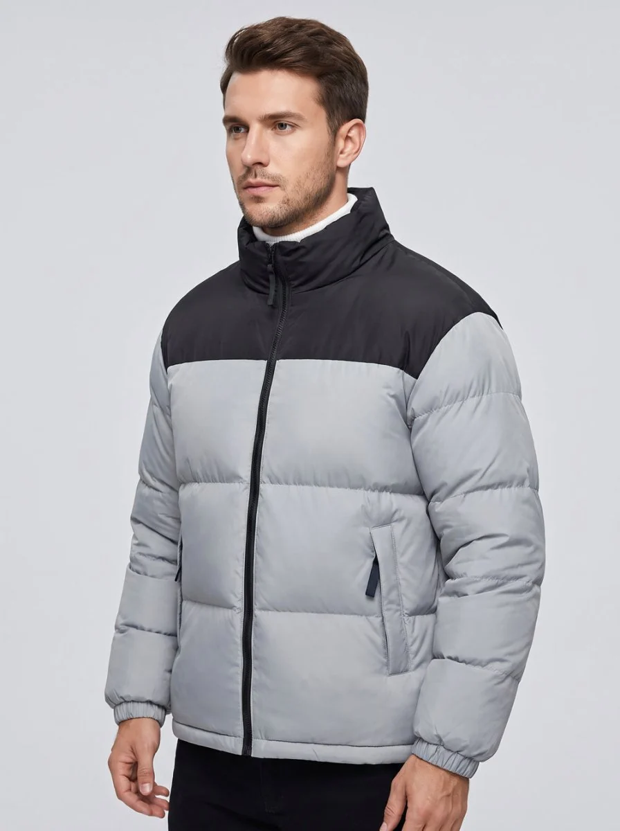 Color-Block Heated Quilted Jacket - Imagen 8