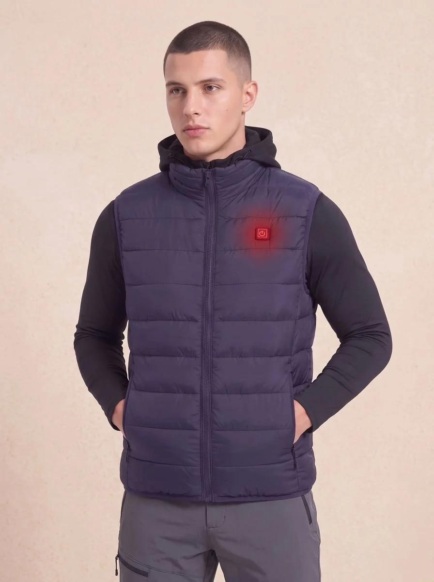 Men's Navy Heated Gilet - Imagen 2
