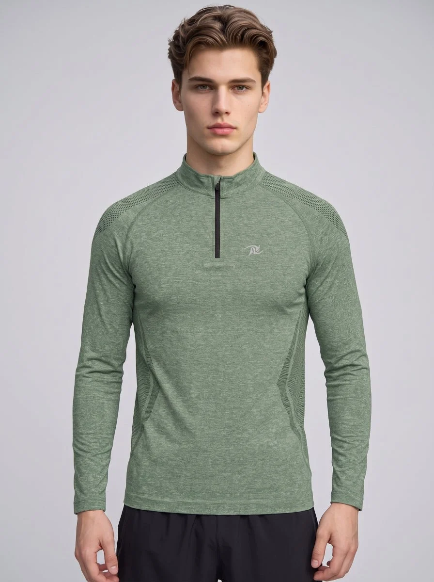 Men's Seamless Quarter Zip Sweatshirt - Imagen 2