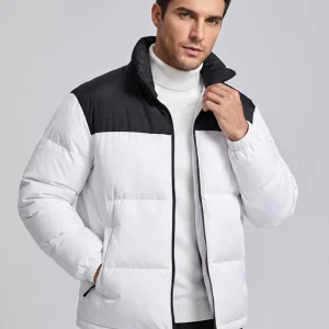 Color-Block Heated Quilted Jacket