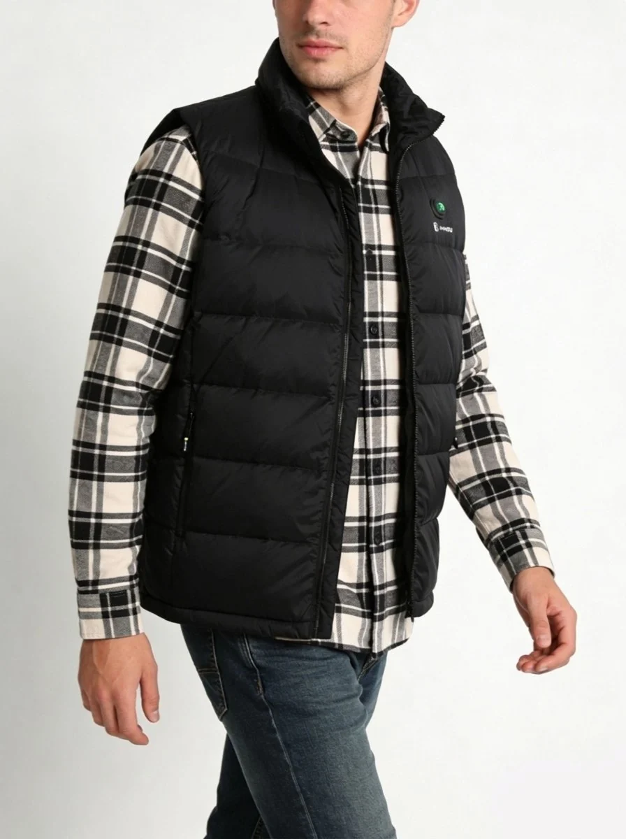 Men's Classic Duck Down Heated Gilet - Imagen 4