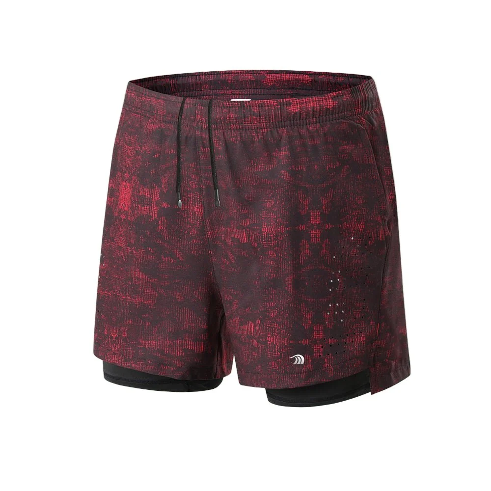 Double Layer Printed Sports Shorts - Imagen 3