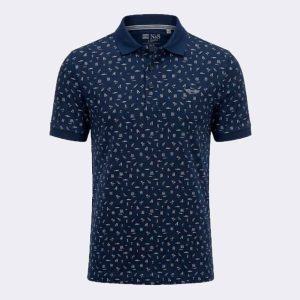 Polo manga corta hombre marino con dibujitos playeros