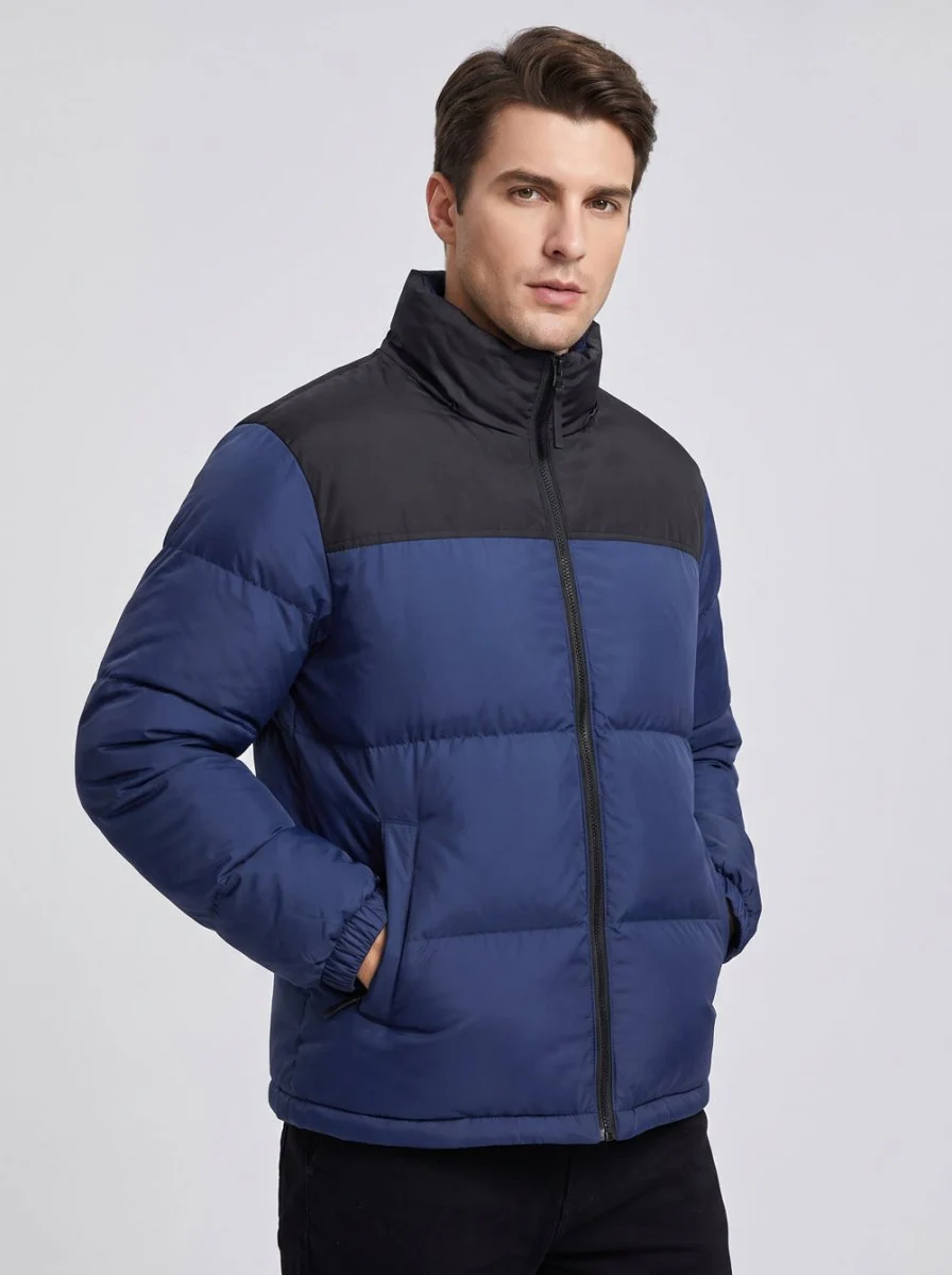 Color-Block Heated Quilted Jacket - Imagen 5