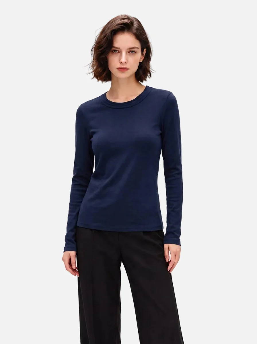 Wool Blend Crew Neck Base Layer Top - Imagen 6