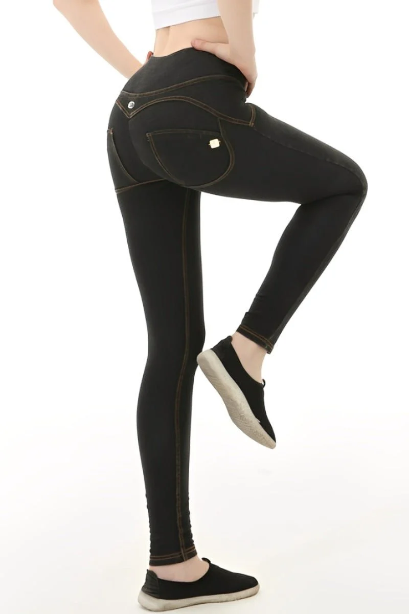UPF50+High Rise Fake Jean Leggings - Imagen 2