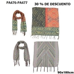 PA476-PA477 CHALINAS ANCHAS CON FLECOS