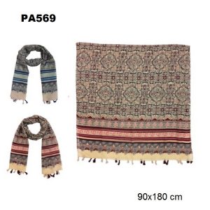 PA569 PASHMINA CON FLECOS