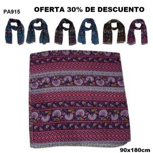 PA915 PASHMINA ESTAMP.  GEOMETRICO